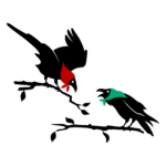 Ravens on Branches Graphic