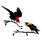 Ravens on Branches Graphic