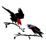 Ravens on Branches Graphic